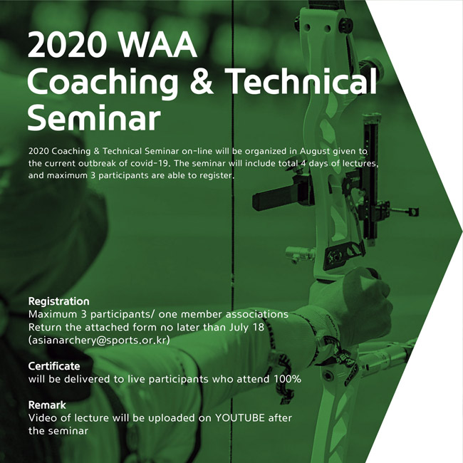 2020 WAA On-lineCoaching and Techinical Seminar