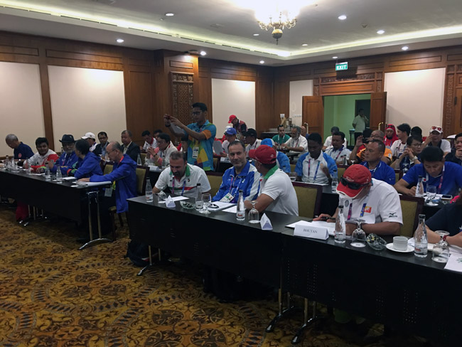 2018 Asian Games: ประชุมผู้จัดการทีม